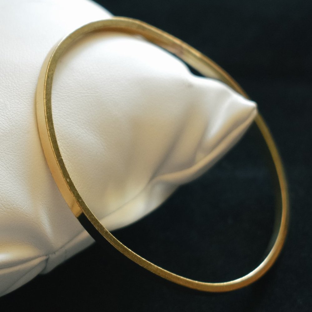 Thin 8 1/4 inch Gold Bangle